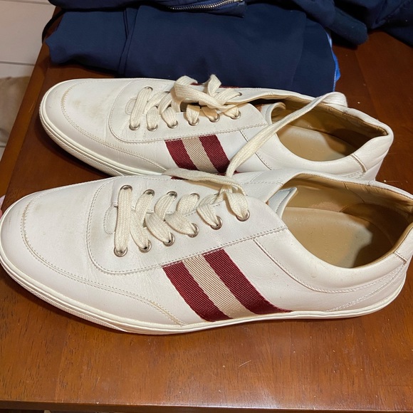 ★Bally(Men)★Merryk-BB Sneaker★White BALLY Merryk Leather High Top Sneakers White Shoes US 11
